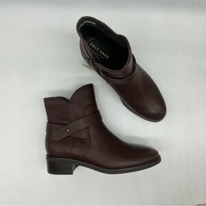 Cole Haan Women's Wylie pointed toe Water Resistant bootie in Chestnut size 5.5B